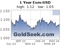 GoldSeek.com provides you with the information to make the right decisions on your EuroUSD 1 Year investments