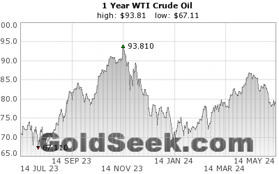 WTI Crude Oil 1 Year