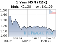 MXN (CZK) 1 Year