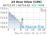 Czech koruna Silver 24 Hour