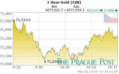 Czech koruna Gold 1 Hour